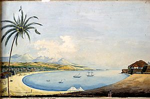 Archivo:Cannonore fort & Bay'; a watercolor by John Johnston, c.1795-1801