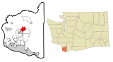 Clark County Washington Incorporated and Unincorporated areas Lewisville Highlighted.svg