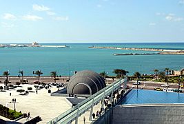 Coast of Alexandria, A view From Bibliotheca Alexandrina, Egypt