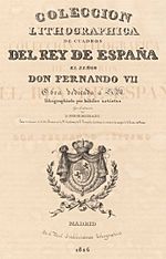 Colección lithográphica de cuadros del Rey de España el Señor Don Fernando VII Portada.jpg