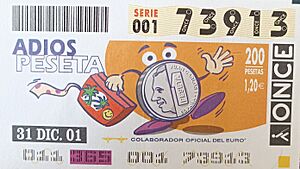 Archivo:Cupón de la ONCE dedicado a la peseta