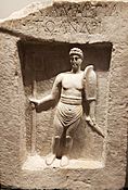 Gladiador Gladiator tombstone, year 50-100 Smyrna