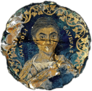 Gold-glass portrait of a woman (Corning Museum of Glass)