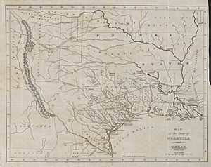 Archivo:Hooker Map of the State of Coahuila and Texas 1833 UTA