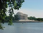 Jefferson Memorial as seen from across the Tidal Basin in Washington DC