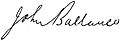 John Ballance Signature