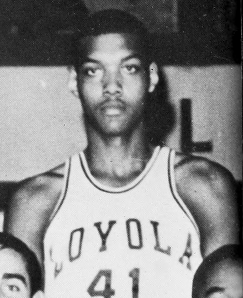 Les Hunter, 1963 Loyola men's basketball team yearbook photo
