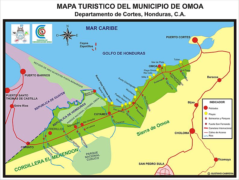 MAPA Turistico omoa