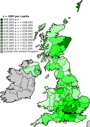 Archivo:Map of GDP per capita in the UK in 2007 (NUTS 3)