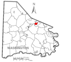 Map of Thompsonville, Washington County, Pennsylvania Highlighted.png