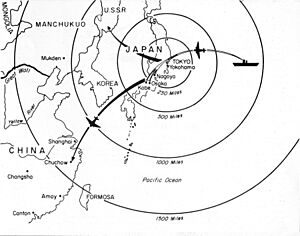 Archivo:Map showing Doolittle Raid targets and landing fields