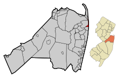 Monmouth County New Jersey Incorporated and Unincorporated areas Sea Bright Highlighted.svg
