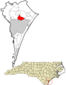 New Hanover County North Carolina incorporated and unincorporated areas Kings Grant highlighted