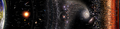 Observable Universe Logarithmic Map (horizontal layout spanish annotations)