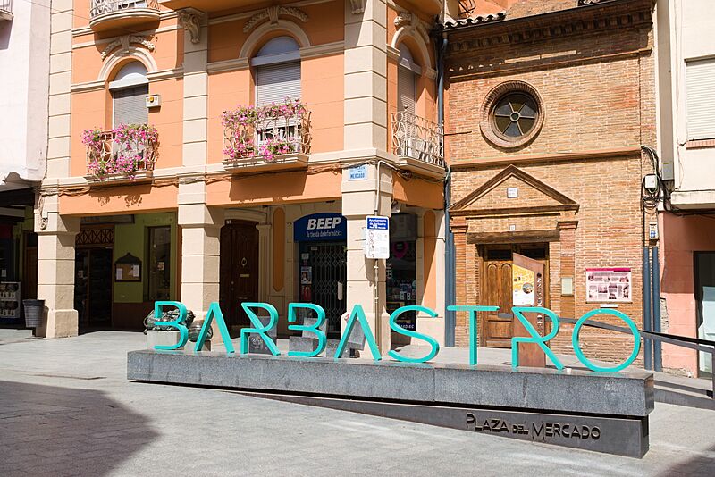 Plaza del Mercado en Barbastro