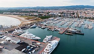 Archivo:Puerto de Vilanova i la Geltrú desde el aire