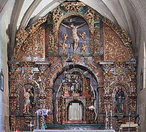 Archivo:Retablo da antiga igrexa parroquial de Padriñán de Sanxenxo - Galiza