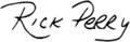 Rick Perry signature