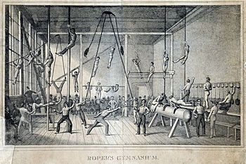 Archivo:Roper's gymnasium, Philadelphia, circa 1831