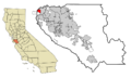 Santa Clara County California Incorporated and Unincorporated areas Stanford Highlighted