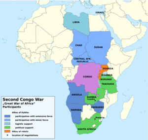 Archivo:Second Congo War Africa map en