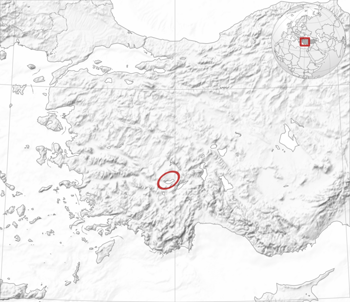 Aphanius transgrediens distribution map