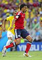 Brazil and Colombia match at the FIFA World Cup 2014-07-04 - Juan Cuadrado
