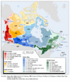 Canada ocean drainage areas and drainage regions