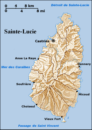 Archivo:Carte géographique de Sainte-Lucie