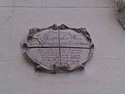Christopher Wren's house plaque