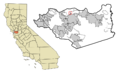 Contra Costa County California Incorporated and Unincorporated areas Clyde Highlighted