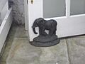 Elephant in the doorway