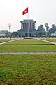 Flag of Vietnam in front of Ho Chi Minh mausoleum