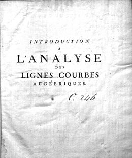 Archivo:Gabriel Cramer- Introduction a l’analyse de lignes courbes algébriques - cover sheet
