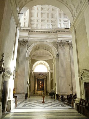 Archivo:Genova-basilica di santa maria assunta-interno navata