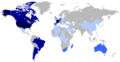 Map of the French Diaspora in the World