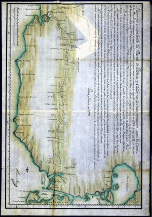 Archivo:Mapa de Valdivia-Chiloé, por Mariano de Pusterla, Valdivia, 10 de enero de 1791