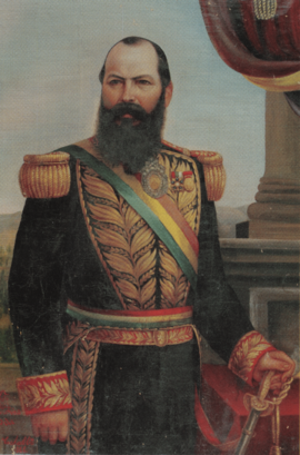 Archivo:Mariano Melgarejo. Villavicencio, Antonio. c. 1864, Museo de Charcas, Sucre