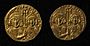 Monete d'oro di giustiniano II e tiberio IV, 705-711, 01.JPG