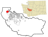 Pierce County Washington Incorporated and Unincorporated areas Artondale Highlighted.svg