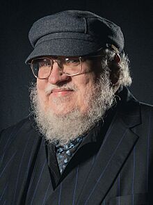 Portrait photoshoot at Worldcon 75, Helsinki, before the Hugo Awards – George R. R. Martin (cropped).jpg