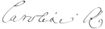 Queen Caroline of Ansbach Signature