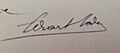 Signatura d'Eduard Toda.
