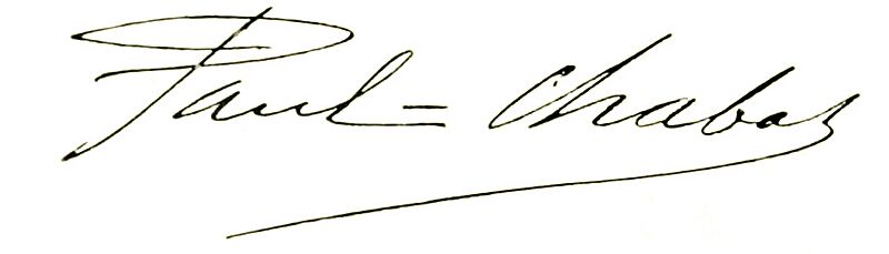 Signature of Paul Émile Chabas