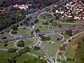 Trébol de acceso, autopistas Ricchieri y Ezeiza-Cañuelas