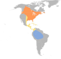 Vireo olivaceus map 2