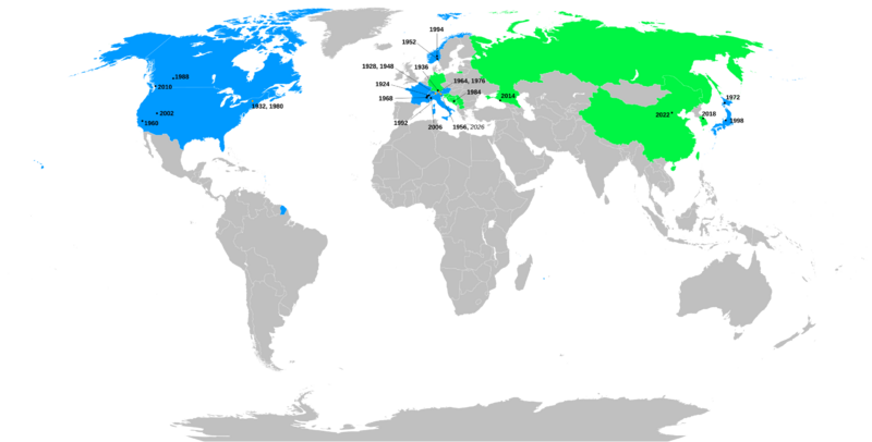 Winter olympics all cities