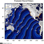 2010 Chile earthquake NOAA tsunami travel time projection 2010-02-27