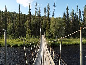 Bridge over the river Nuortti in Lapland, Finland.jpg