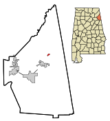 Cherokee County Alabama Incorporated and Unincorporated areas Gaylesville Highlighted.svg